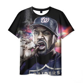 Мужская футболка 3D с принтом Ice Cube 4 в Кировске, 100% полиэфир | прямой крой, круглый вырез горловины, длина до линии бедер | Тематика изображения на принте: ice cube | oshea jackson | rap | айс кьюб | гангста рэп | о’ши дже́ксон | рэп