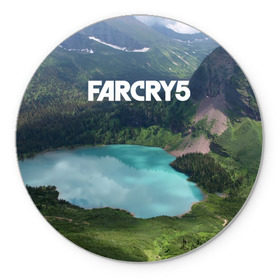Коврик круглый с принтом Far Cry 5 в Кировске, резина и полиэстер | круглая форма, изображение наносится на всю лицевую часть | far cry | far cry 5 | фар край
