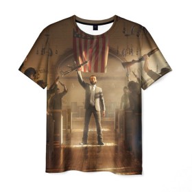 Мужская футболка 3D с принтом Gun в Кировске, 100% полиэфир | прямой крой, круглый вырез горловины, длина до линии бедер | far cry | far cry 5 | фар край