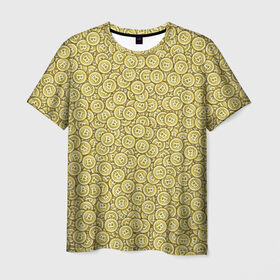 Мужская футболка 3D с принтом Биткоины в Кировске, 100% полиэфир | прямой крой, круглый вырез горловины, длина до линии бедер | bitcoin | деньги | золото | криптовалюта | майнер | майнинг | монеты | паттрен | спинер | текстура