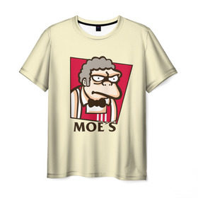 Мужская футболка 3D с принтом Моррис в Кировске, 100% полиэфир | прямой крой, круглый вырез горловины, длина до линии бедер | donut | homer | morris | simpson | барт | гомер | мардж | мо сизлак | моррис | пончик | симпсон | симпсоны