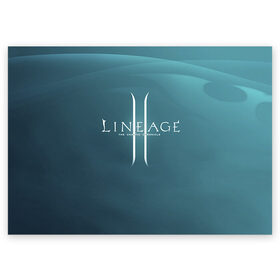 Поздравительная открытка с принтом LineAge II в Кировске, 100% бумага | плотность бумаги 280 г/м2, матовая, на обратной стороне линовка и место для марки
 | l2 | la 2 | lineage | lineage 2 | lineage ii | линейка