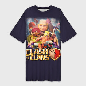 Платье-футболка 3D с принтом Clash of clans в Кировске,  |  | clash of clans | игры | клэш оф кланс