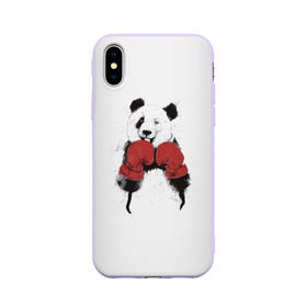 Чехол для Apple iPhone X силиконовый матовый с принтом Панда боксер в Кировске, Силикон | Печать на задней стороне чехла, без боковой панели | бамбук | бамбуковый медведь | бокс | боксерские | брызги | енот | животное | коала | красивый | красная книга | кунгфу | медведь | милый | мишка | очки | панда | перчатки | пот | прикол | прикольный