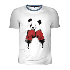Мужская футболка 3D спортивная с принтом Панда боксер в Кировске, 100% полиэстер с улучшенными характеристиками | приталенный силуэт, круглая горловина, широкие плечи, сужается к линии бедра | Тематика изображения на принте: бамбук | бамбуковый медведь | бокс | боксерские | брызги | енот | животное | коала | красивый | красная книга | кунгфу | медведь | милый | мишка | очки | панда | перчатки | пот | прикол | прикольный
