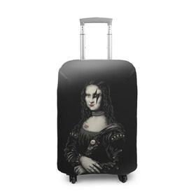 Чехол для чемодана 3D с принтом Мона Лиза Kiss в Кировске, 86% полиэфир, 14% спандекс | двустороннее нанесение принта, прорези для ручек и колес | джин симмонс | картина | пол стэнли | эйс фрейли