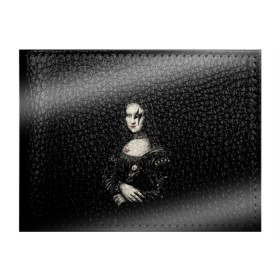 Обложка для студенческого билета с принтом Мона Лиза Kiss в Кировске, натуральная кожа | Размер: 11*8 см; Печать на всей внешней стороне | джин симмонс | картина | пол стэнли | эйс фрейли