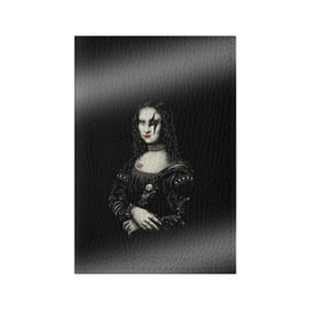 Обложка для паспорта матовая кожа с принтом Мона Лиза Kiss в Кировске, натуральная матовая кожа | размер 19,3 х 13,7 см; прозрачные пластиковые крепления | Тематика изображения на принте: джин симмонс | картина | пол стэнли | эйс фрейли