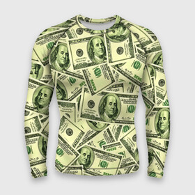Мужской рашгард 3D с принтом Benjamin Franklin в Кировске,  |  | Тематика изображения на принте: 3d | benjamin franklin | америка | богатство | валюта | денежные купюры | деньги | доллар | зеленые | сша | текстуры