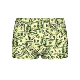 Мужские трусы 3D с принтом Benjamin Franklin в Кировске, 50% хлопок, 50% полиэстер | классическая посадка, на поясе мягкая тканевая резинка | 3d | benjamin franklin | америка | богатство | валюта | денежные купюры | деньги | доллар | зеленые | сша | текстуры