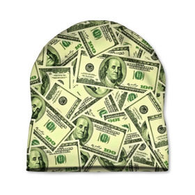 Шапка 3D с принтом Benjamin Franklin в Кировске, 100% полиэстер | универсальный размер, печать по всей поверхности изделия | Тематика изображения на принте: 3d | benjamin franklin | америка | богатство | валюта | денежные купюры | деньги | доллар | зеленые | сша | текстуры