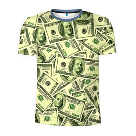 Мужская футболка 3D спортивная с принтом Benjamin Franklin в Кировске, 100% полиэстер с улучшенными характеристиками | приталенный силуэт, круглая горловина, широкие плечи, сужается к линии бедра | 3d | benjamin franklin | америка | богатство | валюта | денежные купюры | деньги | доллар | зеленые | сша | текстуры