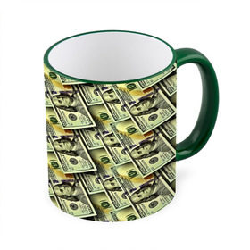Кружка 3D с принтом Деньги в Кировске, керамика | ёмкость 330 мл | Тематика изображения на принте: 3d | benjamin franklin | америка | богатство | валюта | денежные купюры | деньги | доллар | зеленые | сша | текстуры