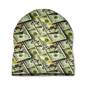 Шапка 3D с принтом Деньги в Кировске, 100% полиэстер | универсальный размер, печать по всей поверхности изделия | 3d | benjamin franklin | америка | богатство | валюта | денежные купюры | деньги | доллар | зеленые | сша | текстуры