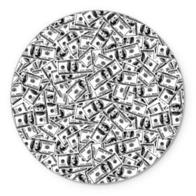 Коврик круглый с принтом Benjamin Franklin $ в Кировске, резина и полиэстер | круглая форма, изображение наносится на всю лицевую часть | 3d | benjamin franklin | америка | богатство | валюта | денежные купюры | деньги | доллар | зеленые | сша | текстуры