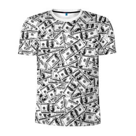 Мужская футболка 3D спортивная с принтом Benjamin Franklin $ в Кировске, 100% полиэстер с улучшенными характеристиками | приталенный силуэт, круглая горловина, широкие плечи, сужается к линии бедра | 3d | benjamin franklin | америка | богатство | валюта | денежные купюры | деньги | доллар | зеленые | сша | текстуры
