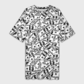 Платье-футболка 3D с принтом Benjamin Franklin в Кировске,  |  | 3d | benjamin franklin | америка | богатство | валюта | денежные купюры | деньги | доллар | зеленые | сша | текстуры