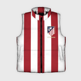 Женский жилет утепленный 3D с принтом Атлетико Мадрид в Кировске,  |  | atletico madrid | club | emblem | form | logo | soccer | spanish | атлетико мадрид | испанский | клуб | логотип | форма | футбольный | эмблема