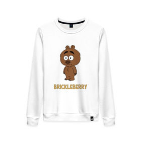 Женский свитшот хлопок с принтом Malloy (Brickleberry) в Кировске, 100% хлопок | прямой крой, круглый вырез, на манжетах и по низу широкая трикотажная резинка  | Тематика изображения на принте: brickleberry | malloy