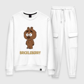 Женский костюм хлопок с принтом Malloy (Brickleberry) в Кировске, 100% хлопок | на свитшоте круглая горловина, мягкая резинка по низу. Брюки заужены к низу, на них два вида карманов: два 