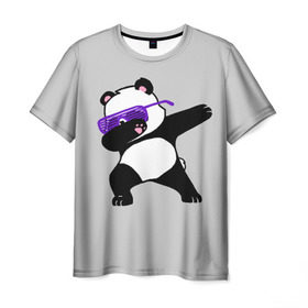 Мужская футболка 3D с принтом Panda в Кировске, 100% полиэфир | прямой крой, круглый вырез горловины, длина до линии бедер | panda dab | животные | панда