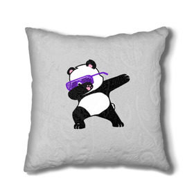 Подушка 3D с принтом Panda в Кировске, наволочка – 100% полиэстер, наполнитель – холлофайбер (легкий наполнитель, не вызывает аллергию). | состоит из подушки и наволочки. Наволочка на молнии, легко снимается для стирки | panda dab | животные | панда