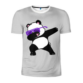 Мужская футболка 3D спортивная с принтом Panda в Кировске, 100% полиэстер с улучшенными характеристиками | приталенный силуэт, круглая горловина, широкие плечи, сужается к линии бедра | Тематика изображения на принте: panda dab | животные | панда