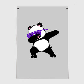 Постер с принтом Panda в Кировске, 100% бумага
 | бумага, плотность 150 мг. Матовая, но за счет высокого коэффициента гладкости имеет небольшой блеск и дает на свету блики, но в отличии от глянцевой бумаги не покрыта лаком | panda dab | животные | панда