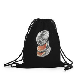 Рюкзак-мешок 3D с принтом Луна дольками в Кировске, 100% полиэстер | плотность ткани — 200 г/м2, размер — 35 х 45 см; лямки — толстые шнурки, застежка на шнуровке, без карманов и подкладки | апельсин | грейпфрут | ломтики | цитрус