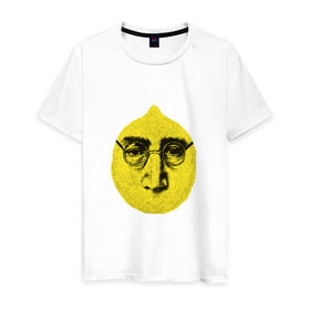 Мужская футболка хлопок с принтом John Lemon карандашем в Кировске, 100% хлопок | прямой крой, круглый вырез горловины, длина до линии бедер, слегка спущенное плечо. | john lennon | the beatles | битлз | джон леннон | лимон