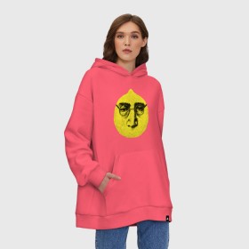 Худи SuperOversize хлопок с принтом John Lemon карандашем в Кировске, 70% хлопок, 30% полиэстер, мягкий начес внутри | карман-кенгуру, эластичная резинка на манжетах и по нижней кромке, двухслойный капюшон
 | john lennon | the beatles | битлз | джон леннон | лимон