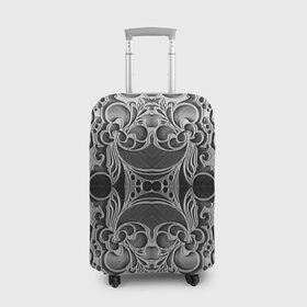 Чехол для чемодана 3D с принтом Железные Цветы в Кировске, 86% полиэфир, 14% спандекс | двустороннее нанесение принта, прорези для ручек и колес | 3d | абстракция | абстракция красок | арт | краска | металл | прикольные | текстура | штрихи
