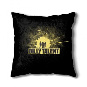 Подушка 3D с принтом BILLY TALENT 8 в Кировске, наволочка – 100% полиэстер, наполнитель – холлофайбер (легкий наполнитель, не вызывает аллергию). | состоит из подушки и наволочки. Наволочка на молнии, легко снимается для стирки | 