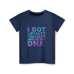 Детская футболка хлопок с принтом  DNA.  Кендрик Ламар в Кировске, 100% хлопок | круглый вырез горловины, полуприлегающий силуэт, длина до линии бедер | damn | hip hop | kendrick lamar | rap | рэп