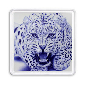 Магнит 55*55 с принтом Леопард в Кировске, Пластик | Размер: 65*65 мм; Размер печати: 55*55 мм | арт | гепард | дикая кошка | зверь | искусство | кошка | леопард | хищник