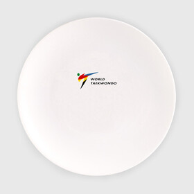 Тарелка с принтом World Taekwondo logo в Кировске, фарфор | диаметр - 210 мм
диаметр для нанесения принта - 120 мм | world taekwondo | wt | логотип | тхэквондо