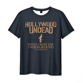 Мужская футболка 3D с принтом Hollywood Undead в Кировске, 100% полиэфир | прямой крой, круглый вырез горловины, длина до линии бедер | hollywood undead | голливудская нежить