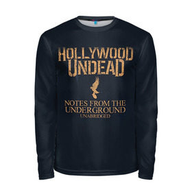 Мужской лонгслив 3D с принтом Hollywood Undead в Кировске, 100% полиэстер | длинные рукава, круглый вырез горловины, полуприлегающий силуэт | hollywood undead | голливудская нежить