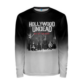 Мужской лонгслив 3D с принтом Hollywood Undead 3 в Кировске, 100% полиэстер | длинные рукава, круглый вырез горловины, полуприлегающий силуэт | hollywood undead | голливудская нежить