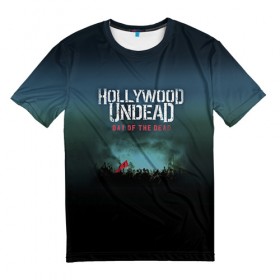 Мужская футболка 3D с принтом Hollywood Undead 9 в Кировске, 100% полиэфир | прямой крой, круглый вырез горловины, длина до линии бедер | hollywood undead | голливудская нежить