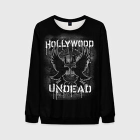 Мужской свитшот 3D с принтом Hollywood Undead 10 в Кировске, 100% полиэстер с мягким внутренним слоем | круглый вырез горловины, мягкая резинка на манжетах и поясе, свободная посадка по фигуре | hollywood undead | голливудская нежить