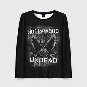 Женский лонгслив 3D с принтом Hollywood Undead 10 в Кировске, 100% полиэстер | длинные рукава, круглый вырез горловины, полуприлегающий силуэт | hollywood undead | голливудская нежить