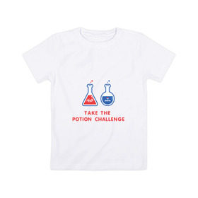 Детская футболка хлопок с принтом Волшебное зелье в Кировске, 100% хлопок | круглый вырез горловины, полуприлегающий силуэт, длина до линии бедер | coca cola | health | mana | pepsi | potion | зелье