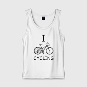 Женская майка хлопок с принтом I love cycling в Кировске, 95% хлопок, 5% эластан |  | bicycle | bike | bmx | cycling | enjoy | i | like | love | moto | ride | rider | sport | байк | велик | вело | велосипед | велосипедист | ездить | зож | катать | кататься | лето | спорт | спортсмен