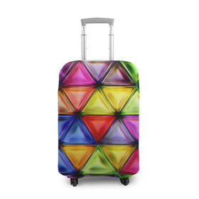 Чехол для чемодана 3D с принтом Rhombuses в Кировске, 86% полиэфир, 14% спандекс | двустороннее нанесение принта, прорези для ручек и колес | art | beautiful | blue | color | cute | fugures | geometry | green | mosaic | orange | original | pattern | pink | purple | red | rhombuses | yellow | красивое | красное | красный | красота | милое | цвет | яркое