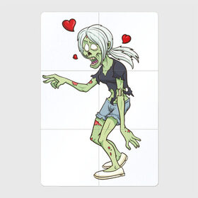 Магнитный плакат 2Х3 с принтом Zombie love в Кировске, Полимерный материал с магнитным слоем | 6 деталей размером 9*9 см | Тематика изображения на принте: heart | love | zombie | зомби | любовь | сердце
