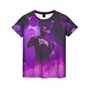 Женская футболка 3D с принтом Drake в Кировске, 100% полиэфир ( синтетическое хлопкоподобное полотно) | прямой крой, круглый вырез горловины, длина до линии бедер | aubrey drake graham | дрейк | дрэйк