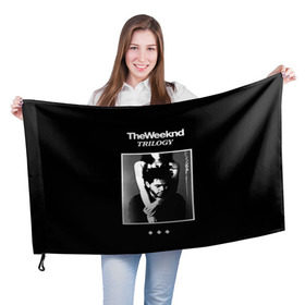 Флаг 3D с принтом The Weeknd в Кировске, 100% полиэстер | плотность ткани — 95 г/м2, размер — 67 х 109 см. Принт наносится с одной стороны | the weeknd | викенд | тесфайе | уикенд