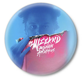 Значок с принтом The Weeknd в Кировске,  металл | круглая форма, металлическая застежка в виде булавки | the weeknd | викенд | тесфайе | уикенд