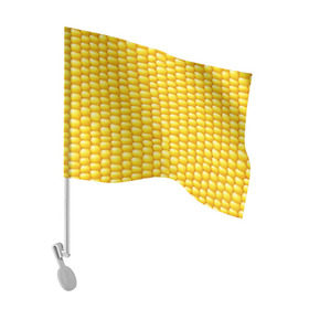 Флаг для автомобиля с принтом Сладкая вареная кукуруза в Кировске, 100% полиэстер | Размер: 30*21 см | еда | кукуруза